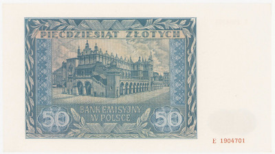 50 złotych 1941 seria B