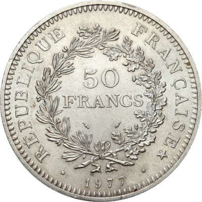 Francja 50 Franków 1977 SREBRO