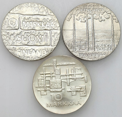 Finlandia 10 marek 1967-1970 zestaw 2 sztuk