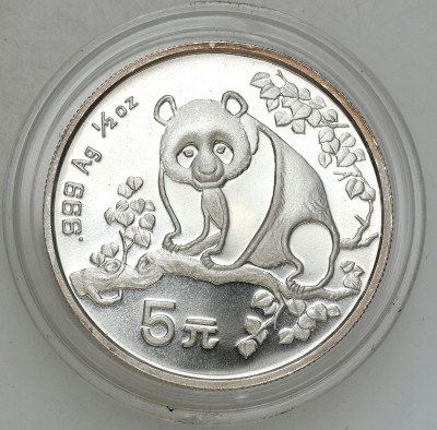 Chiny 5 yuanów 1993 Panda SREBRO