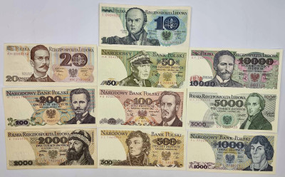 10-10000 złotych 1976-1988 zestaw 10 sztuk