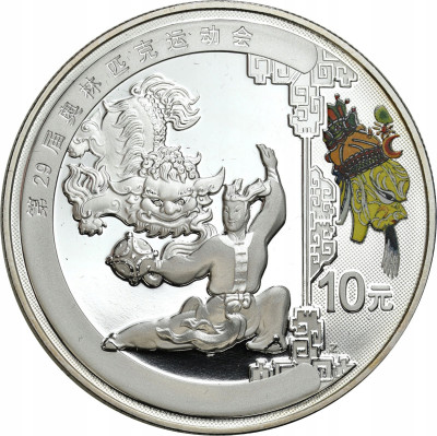 Chiny. 10 Yuan 2008 Olimpiada Pekin - uncja SREBRO