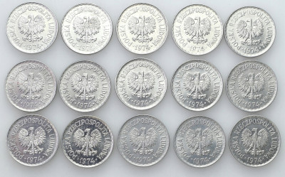 PRL. Zestaw 15x 1 złoty 1974