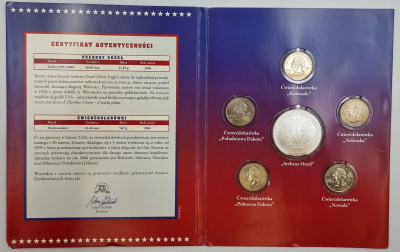 USA elegancki set 6 szt. Srebrny Orzeł 2006 SREBRO