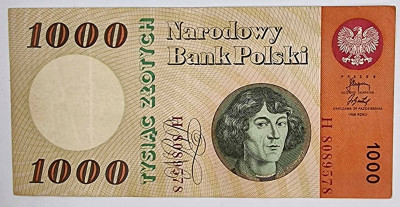 Banknot 1000 złotych 1965 Kopernik seria H