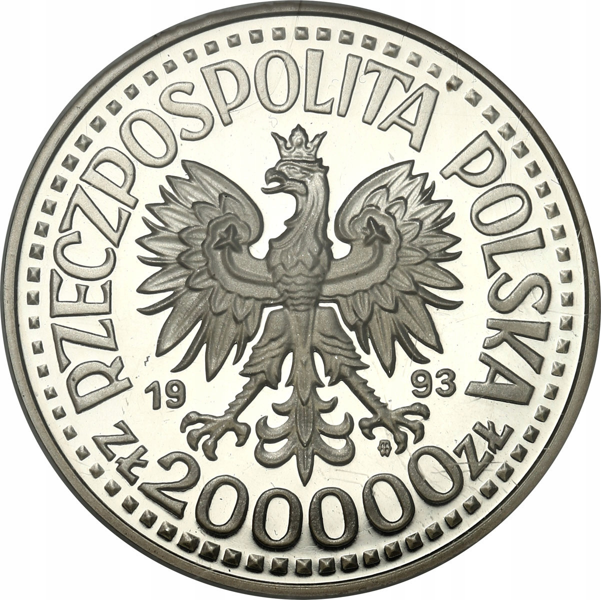 200.000 złotych 1993 Jagiellończyk popiersie