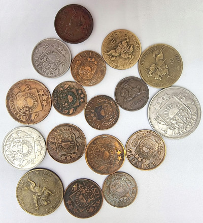 Europa, zestaw monet 17 sztuk.