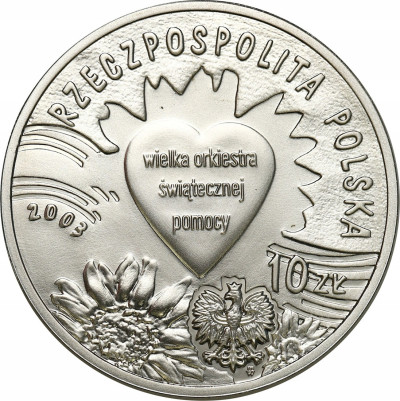 10 złotych 2003 WOŚP - SREBRO