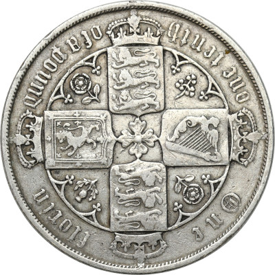 Wielka Brytania 2 szylingi (floren), 1881 - SREBRO