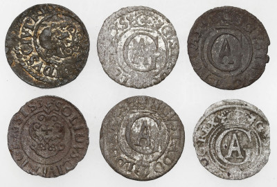 Ryga, Gustaw II Adolf. Szeląg, Ryga, 6 szt.