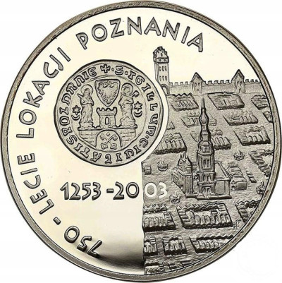 III RP 10 złotych 2003 Lokacja Poznania SREBRO