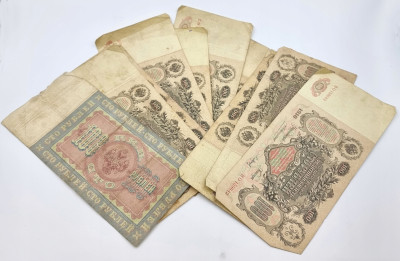 Rosja, 100 rubli 1898-1910, zestaw 10 sztuk.
