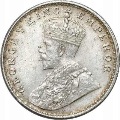 Indie Brytyjskie, Jerzy V, 1 rupia 1919 - SREBRO