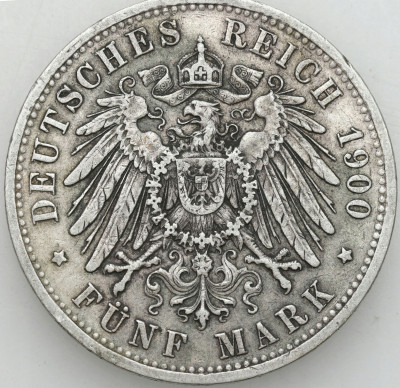 Niemcy Prusy 5 Marek 1900 A
