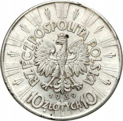 II RP. 10 złotych 1939 Piłsudski