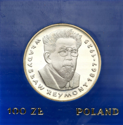 Polska PRL 100 zł 1977 W. Reymont, SREBRO