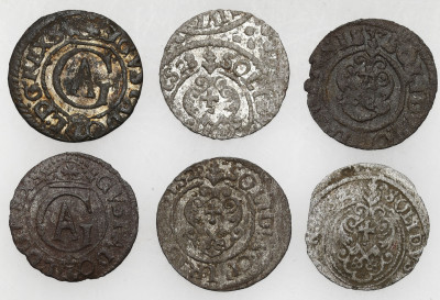Ryga, Gustaw II Adolf. Szeląg, Ryga, 6 szt.
