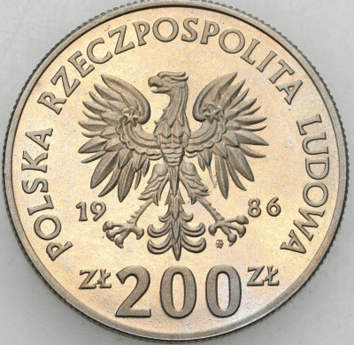 PRL PRÓBA CuNi 200 złotych 1986 Sowa