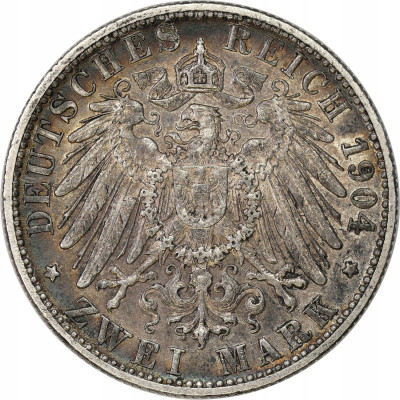 Niemcy, Wirtembergia. 2 marki 1904 F, Stuttgart