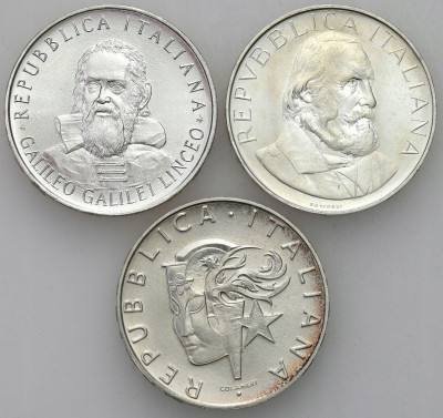 Włochy, 500 lirów 1982-1988 – zestaw 3 sztuk.