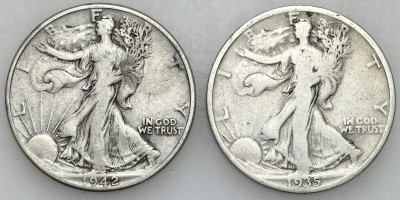 USA 1/2 dolara 1935 i 1942 zestaw 2 szt