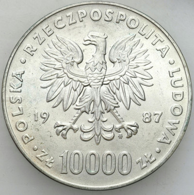 Papież 10000 złotych 1987 Jan Paweł II - SREBRO