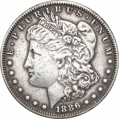 USA 1 dolar Morgan 1886 San Francisco - SREBRO