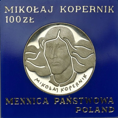 PRL 100 złotych 1973 Kopernik, SREBRO