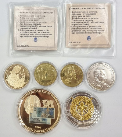 Polska, zróżnicowany zestaw medali 6 sztuk
