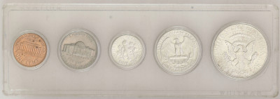 USA zestaw rocznikowy 1964 od 1 cent do 1/2 dolara