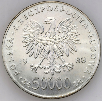 PRL 50 000 złotych 1988 Józef Piłsudski