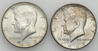 USA 1/2 dolara 1967 zestaw 2 sztuk