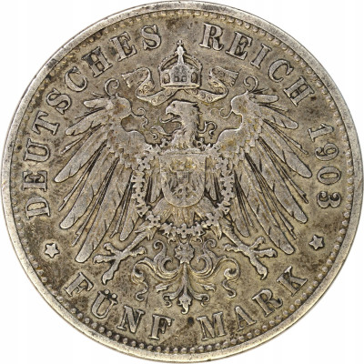 Niemcy, Bawiaria, 5 Marek 1903 D - SREBRO