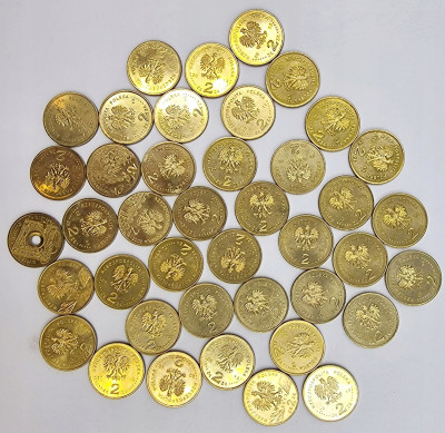 III RP zestaw 41 monet 2 zł GN - Różne lata
