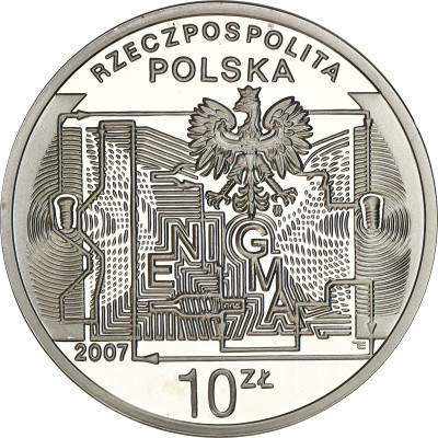 III RP. 10 złotych 2007 Enigma - SREBRO
