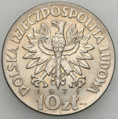 PRL. PRÓBA Miedzionikiel, 10 zł 1971 - FAO fiat