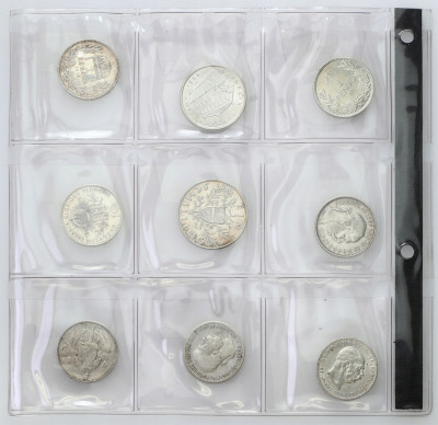 Europa. Zestaw monet srebrnych - SREBRO - 9 szt