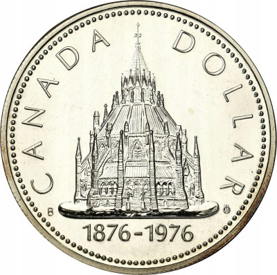 Kanada. 1 dolar 1976 Biblioteka Parlamentu-SREBRO