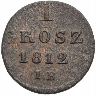 Księstwo Warszawskie. 1 grosz 1812 IB, Warszawa