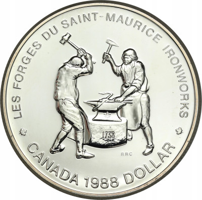 Kanada. 1 dolar 1988, Ottawa - SREBRO