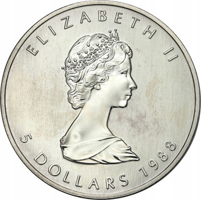 Kanada. 5 dolarów 1988 – UNCJA SREBRA