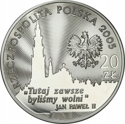 III RP 20 złotych 2005 Jasna Góra- SREBRO