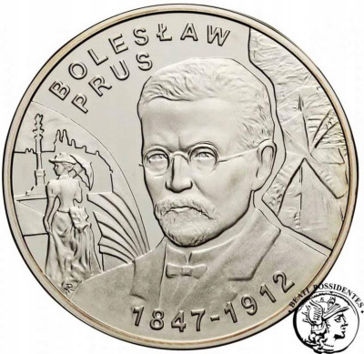 Polska III RP 10 złotych 2012 Bolesław Prus SREBRO