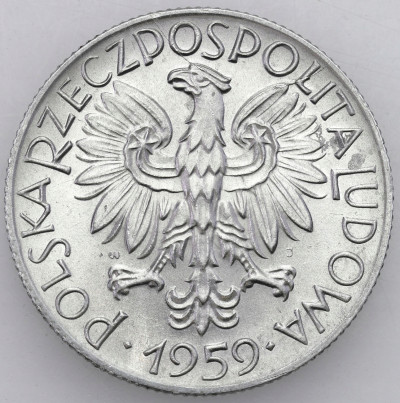 PRL. RYBAK 5 złotych 1959 – PIĘKNE