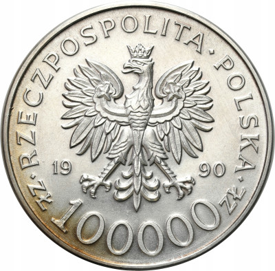 III RP 100.000 złotych 1990 Solidarność typ A