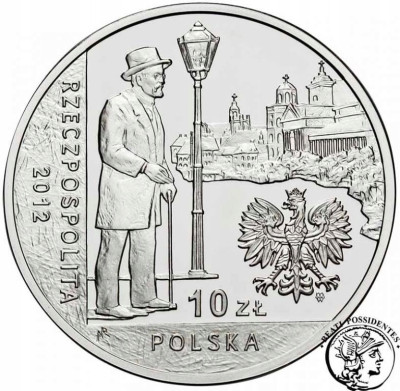 Polska III RP 10 złotych 2012 Bolesław Prus SREBRO