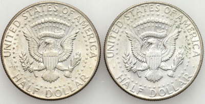 USA. 1/2 dolara 1966 i 1967 Kennedy, 2 sztuki. AG