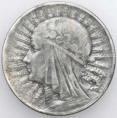 II RP. 5 złotych 1932 głowa kobiety (bez znaku)
