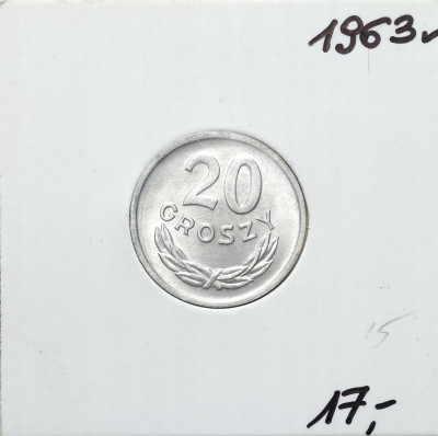 PRL. 20 groszy 1963 – PIĘKNE