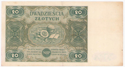 20 złotych 1947 seria D - RZADSZE